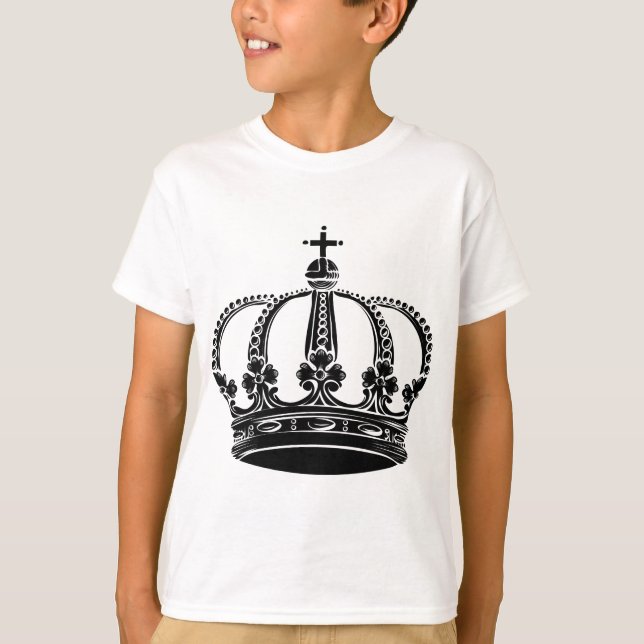 T-shirt Couronne royale 02 - Noir (Devant)
