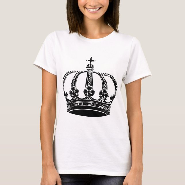 T-shirt Couronne royale 02 - Noir (Devant)