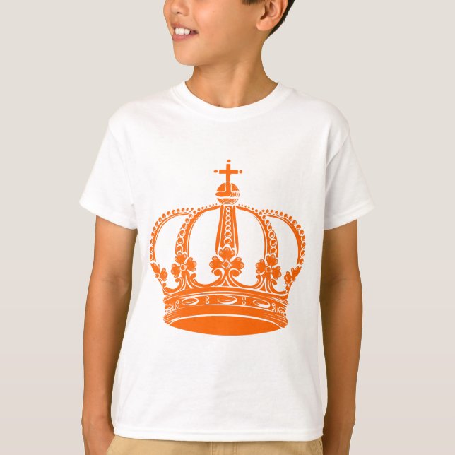 T-shirt Couronne royale 02 - Orange (Devant)