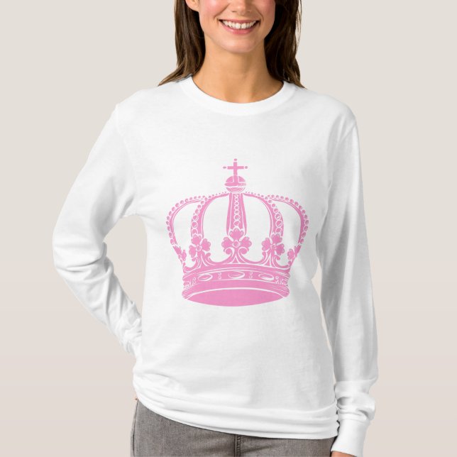 T-shirt Couronne royale 02 - Rose (Devant)