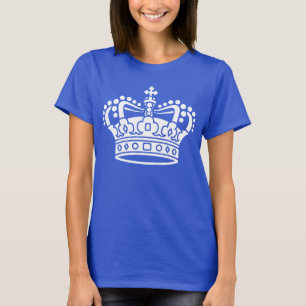 T-shirt Couronne royale - Blanc sur foncé