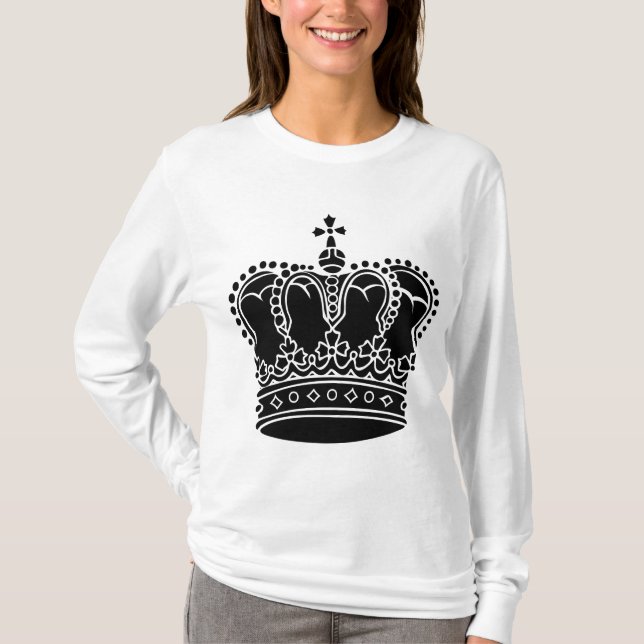 T-shirt Couronne royale - Noir (Devant)
