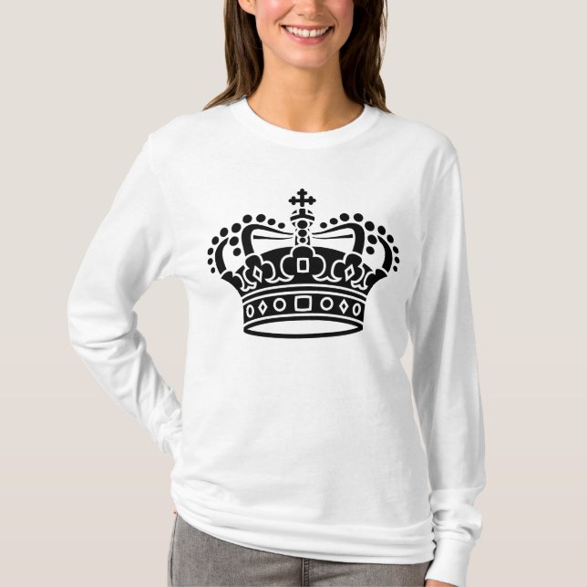 T-shirt Couronne royale - Noir (Devant)