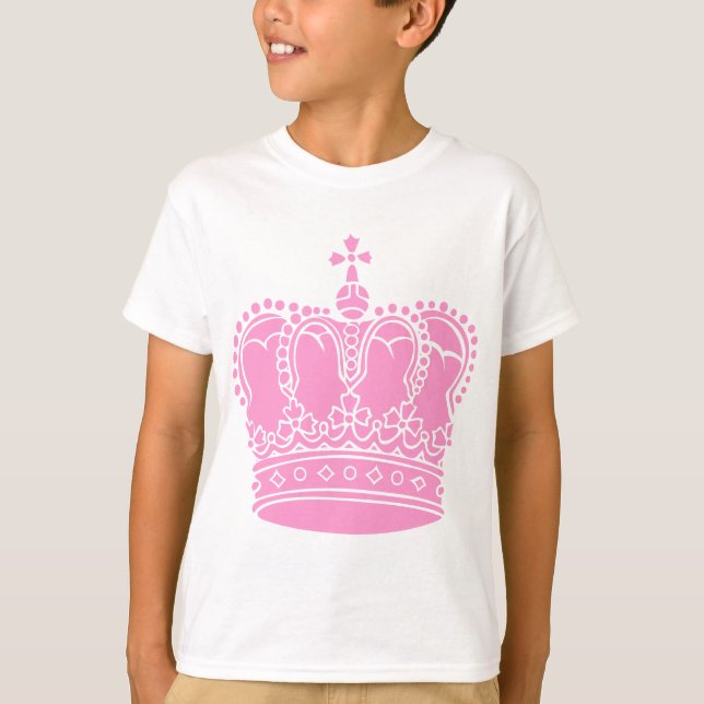 T-shirt Couronne royale - Rose (Devant)