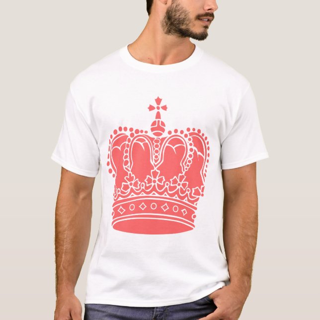 T-shirt Couronne Royale - Rose Tropicale (Devant)