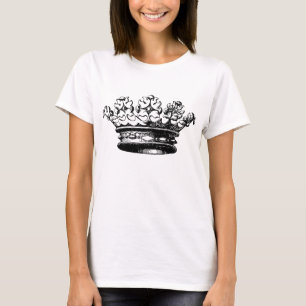 T-shirt Couronne Vintage - Noir