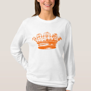 T-shirt Couronne vintage - Orange