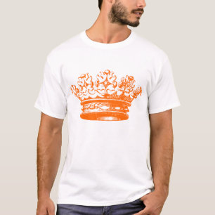 T-shirt Couronne vintage - Orange