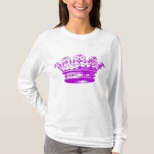 T-shirt Couronne vintage - pourpre
