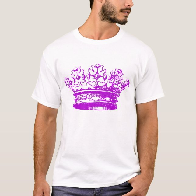 T-shirt Couronne vintage - pourpre (Devant)