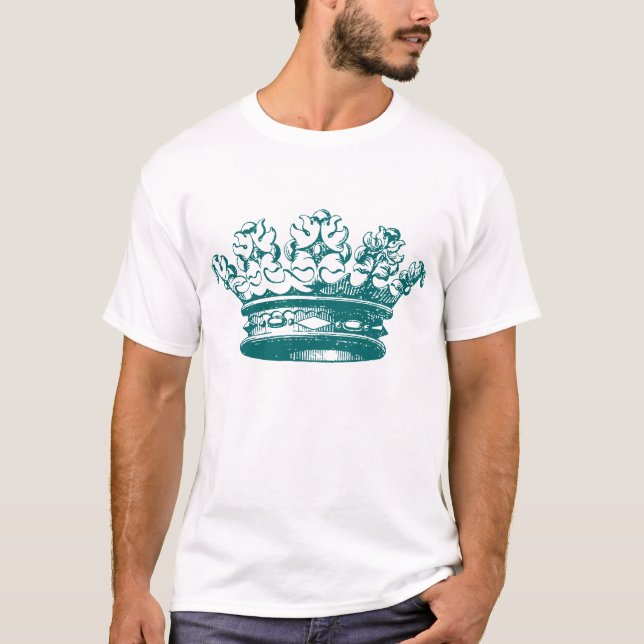 T-shirt Couronne Vintage - Vert mousse (Devant)