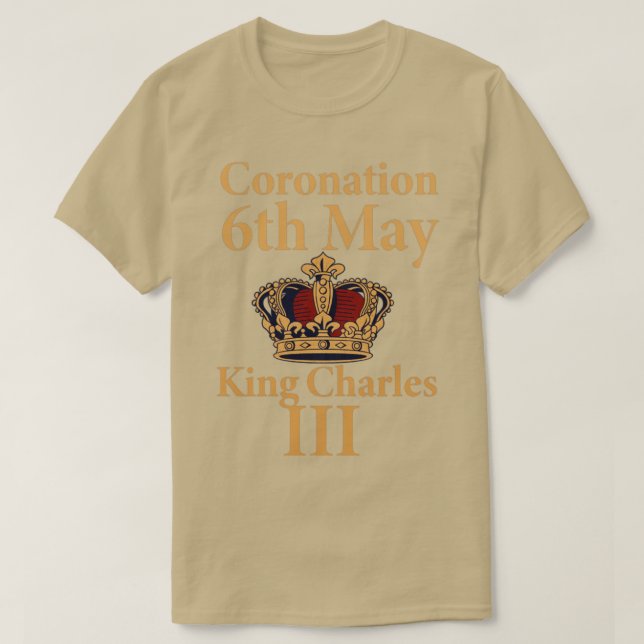 T-shirt Couronnement 6 mai Roi Charles III (Design devant)