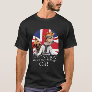 T-shirt Couronnement du roi Charles Iii Drapeau Royaume-Un