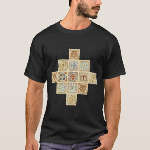 T-shirt Couronnes de carreaux de céramique médiévaux Fleur