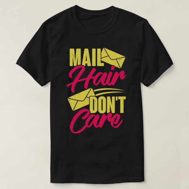 T-shirt Courrier Cheveux Postal Worker Cadeau (Design devant)