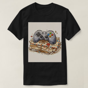 T-shirt Courrier de jeu rétro : icône de manette artisanal