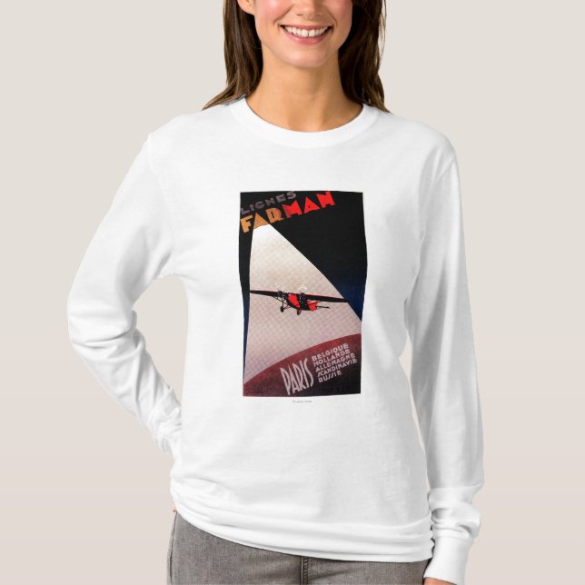 T-shirt Courrier de promo de monoplan de Farman 300 de (Devant)