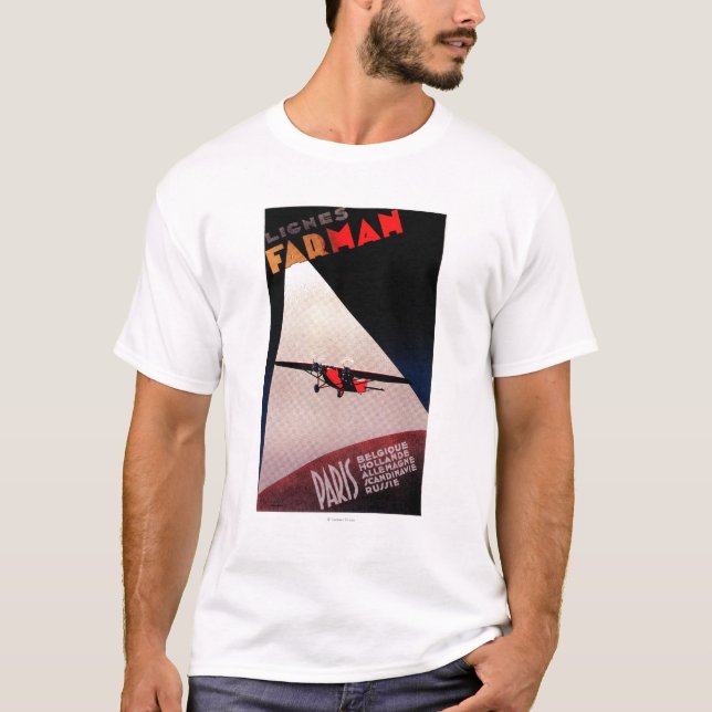 T-shirt Courrier de promo de monoplan de Farman 300 de (Devant)
