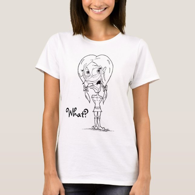 T-shirt Courroie de spaghetti mignonne de fille (Devant)