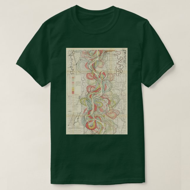 T-shirt Cours antiques Mississippi River Meander Belt Pla (Design devant)