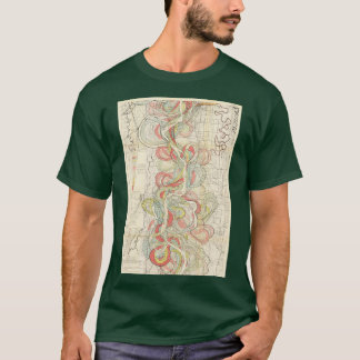 T-shirt Cours antiques Mississippi River Meander Belt Pla