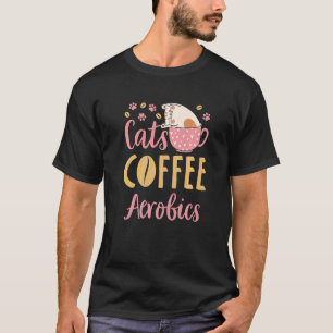 T-shirt Cours d'aérobic au café pour chats