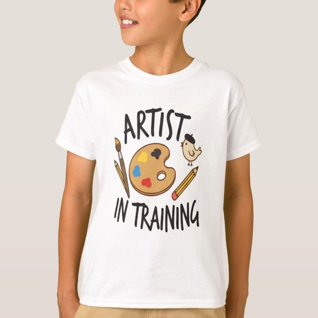T-shirt Cours d'art pour enfants créatifs (Devant)