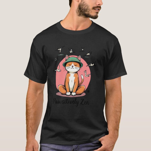 T-shirt Cours de chat de professeur de yoga drôle (Devant)