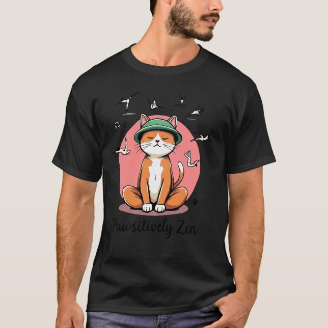 T-shirt Cours de chat de professeur de yoga drôle (Devant)