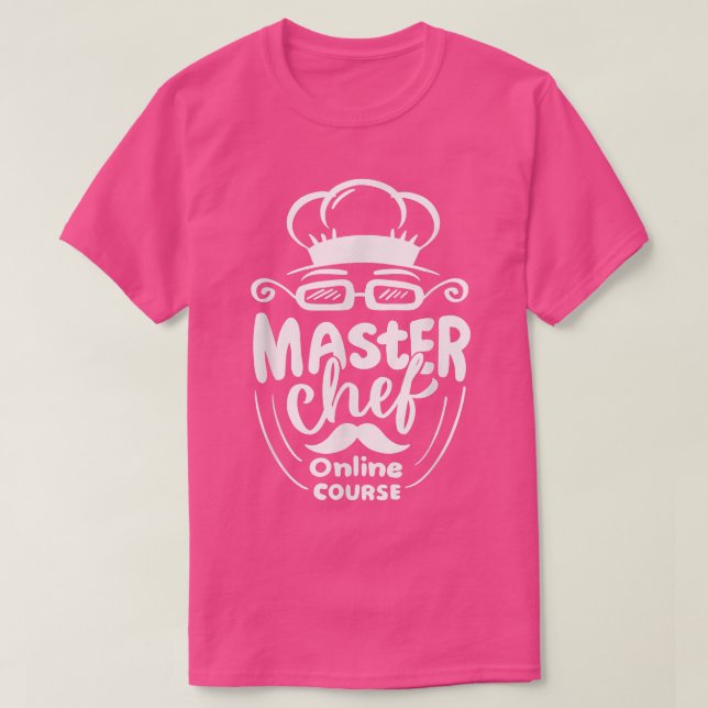 T-shirt Cours de chef en ligne Zoom Cuisines Cours Funny E (Design devant)