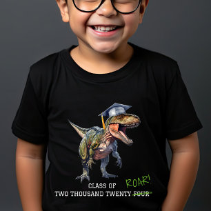 T-shirt Cours de route de 2024 Enfants Dinosaure Graduatio
