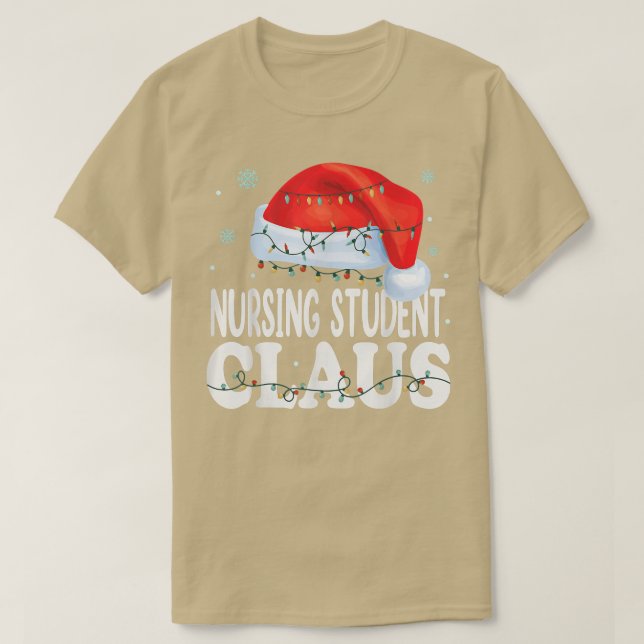 T-shirt Cours d'étudiant en soins infirmiers Noël drôle de (Design devant)