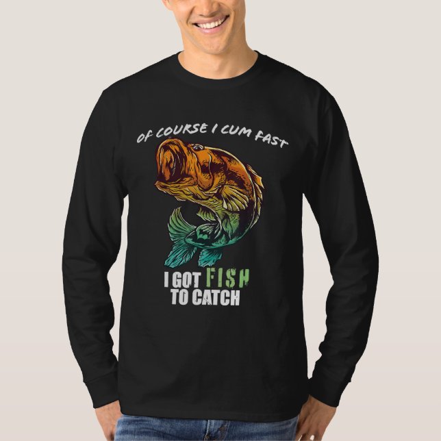 T-shirt Cours I Com Rapide J'Ai Du Poisson À Capturer (Devant)