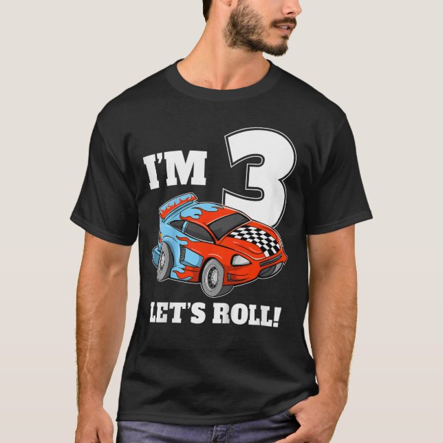 T-shirt Course 3e Anniversaire Garçon Tout-petit 3 Trois C (Devant)