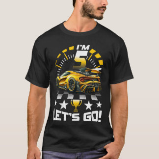 T-shirt Course 5 Ans 5e Anniversaire Gold Racing