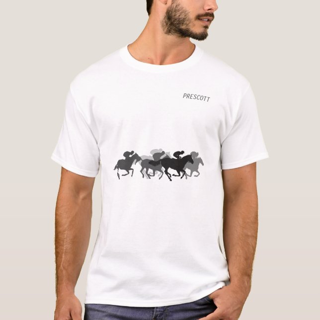 T-shirt Course à cheval élégante personnalisable (Devant)