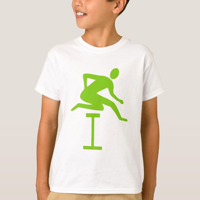 T-shirt Course à haies - Vert Martien (Devant)