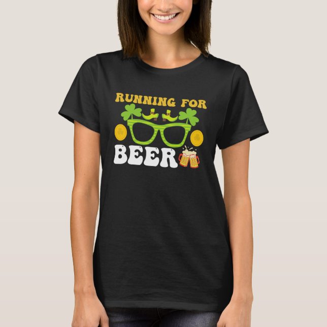 T-shirt Course à la bière de la Saint-Patrick Course Irlan (Devant)