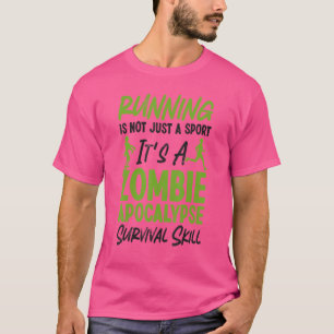 T-shirt Course à pied Coureur Semi-marathon Zombie La cour