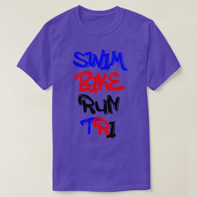 T-shirt Course à vélo de natation Tri 2 (Design devant)