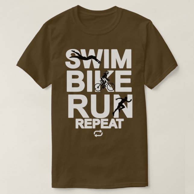 T-shirt Course à vélo de natation Triathlète Triathlète At (Design devant)