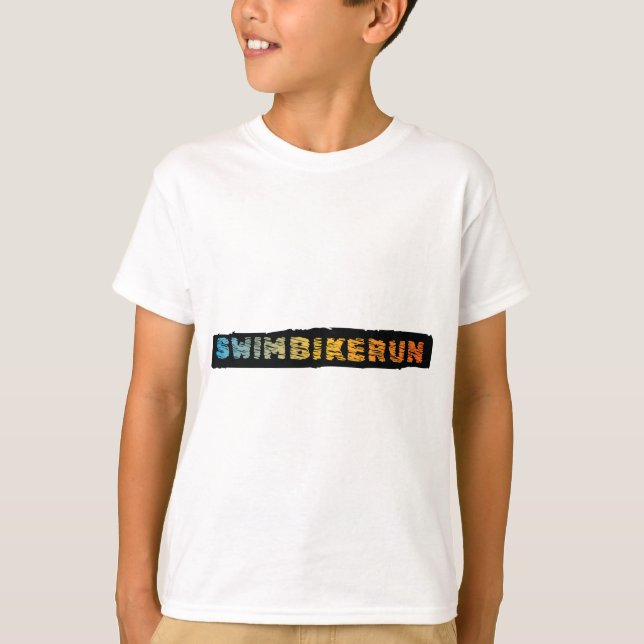 T-shirt Course à vélo de natation, Triathlon design cool (Devant)