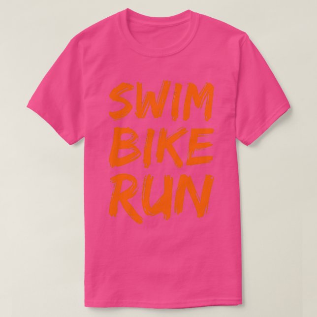 T-shirt Course à vélo de natation Triathlon Design cool 4 (Design devant)