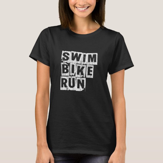 T-shirt Course à vélo de natation Triathlon Triathlon Pass (Devant)