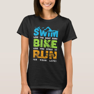 T-shirt Course à vélo de natation Ventilateur de triathlon