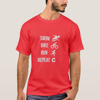 T-shirt Course à vélo natation Répéter Triathlon Triathlon