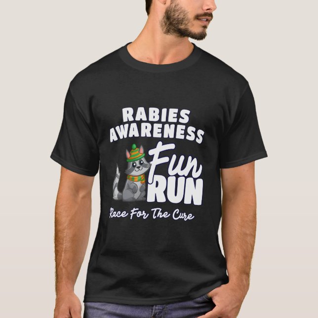 T-shirt Course amusante de sensibilisation à la rage (Devant)