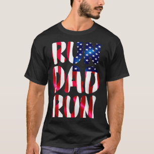 T-shirt Course amusante papa court marathonien amateur usa