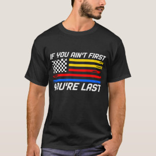 T-shirt Course automobile avec drapeau américain Si vous n