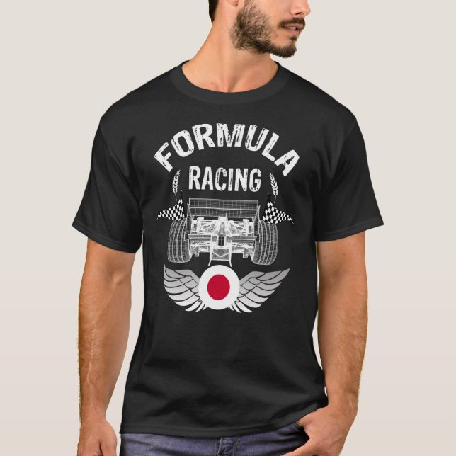T-shirt Course automobile japonaise Japon Drapeau Formule  (Devant)
